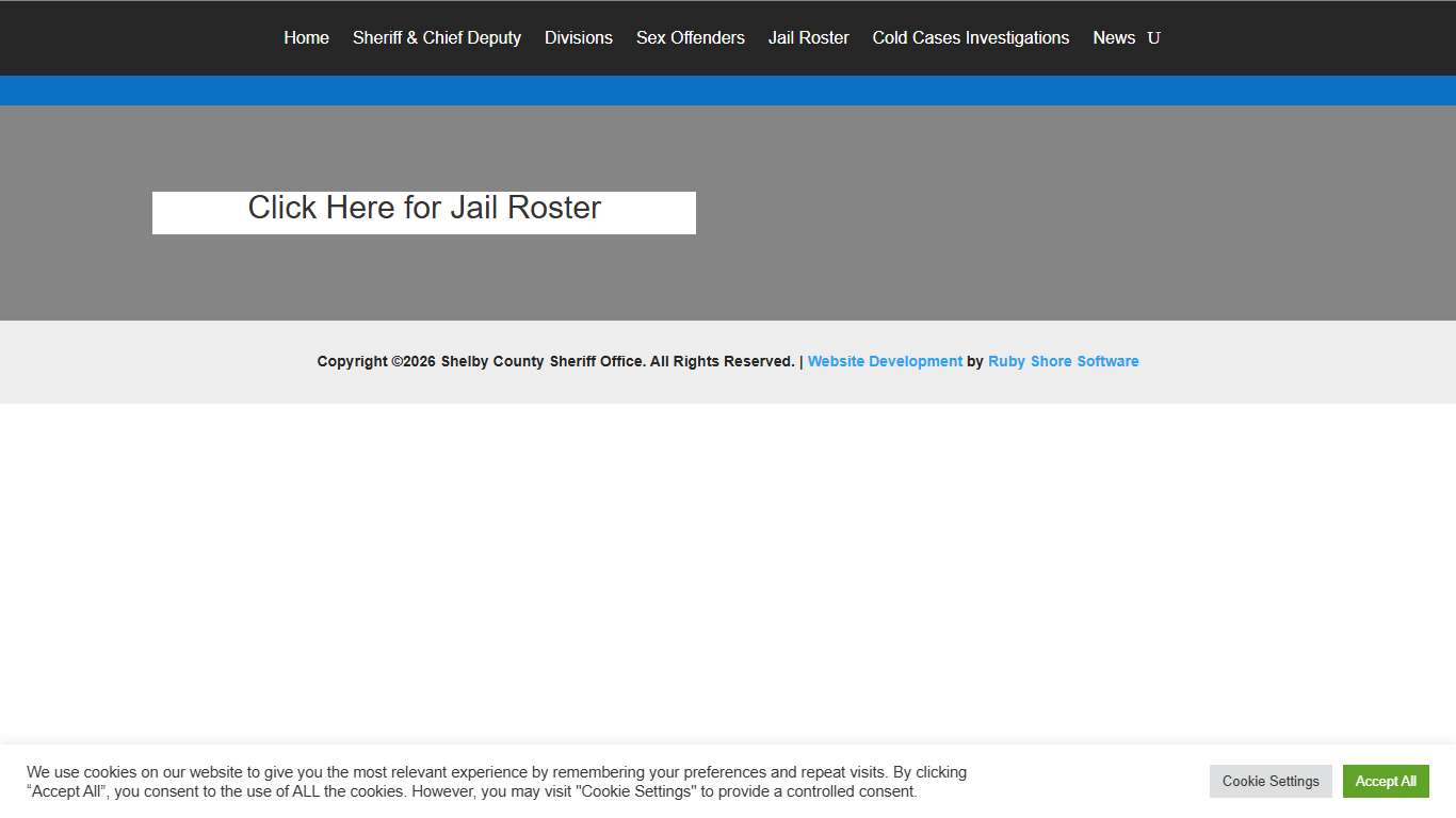 Jail Roster | Shelby County Sheriff