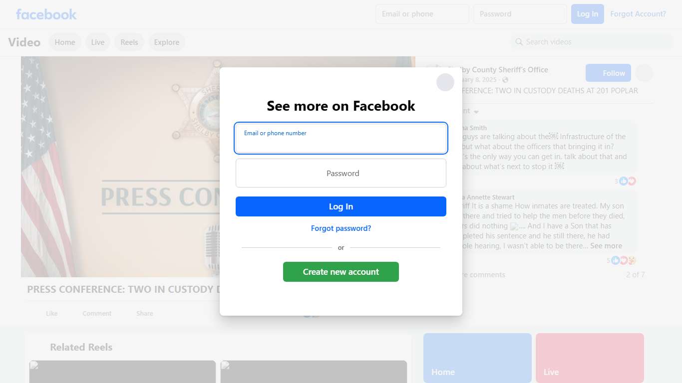 PRESS CONFERENCE: TWO IN CUSTODY DEATHS AT 201 POPLAR | Shelby County Sheriff's Office | Facebook